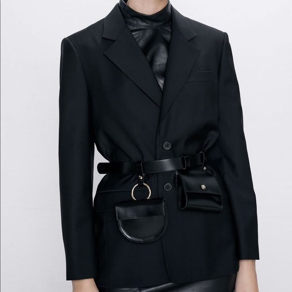 Zara Blazer with buttons boxy jacket relaxed fit - Picture 6 of 7